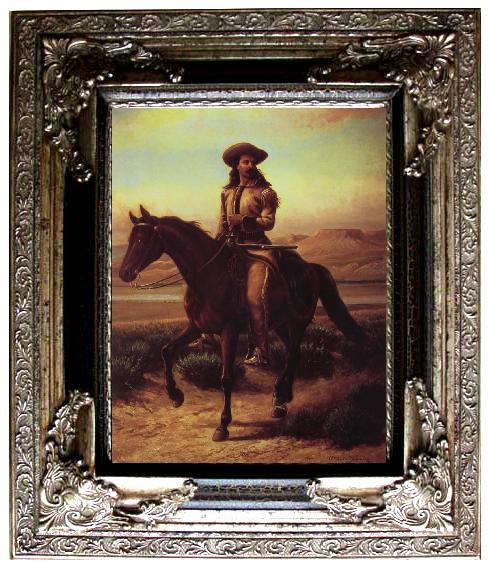 framed  William de la Montagne Cary Buffalo Bill on Charlie, Ta053